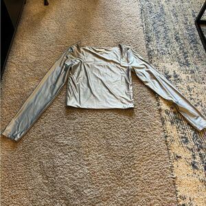 Babaton Black Asymmetrical Long Sleeve Top